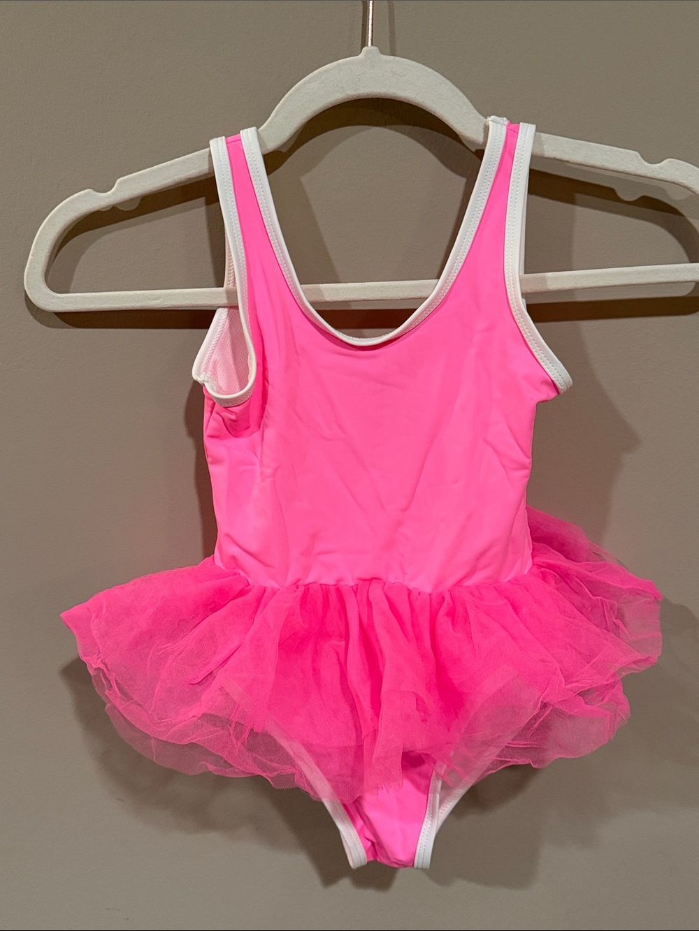 Girls Neon Pink Tutu/swimsuit. No flaws.
